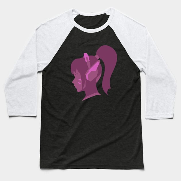 Dva's silhouette Baseball T-Shirt by JamesCMarshall